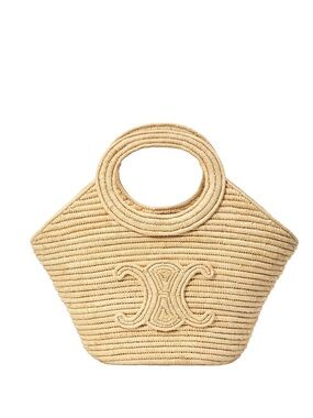 New Celine Braided Panier in Raffia Handbag